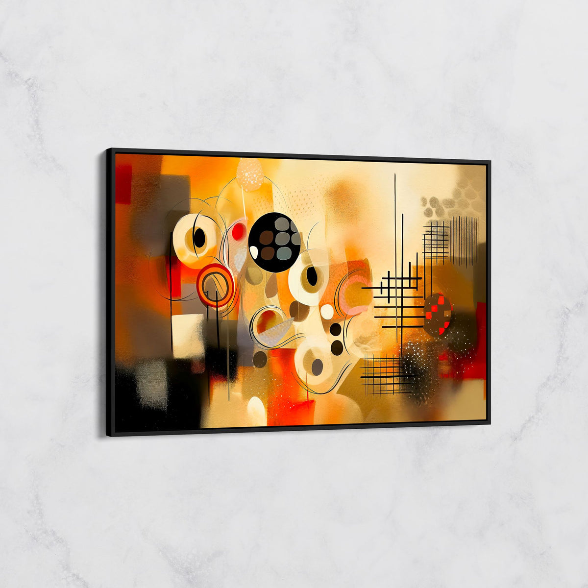 Abstraction Géométrique en Teintes Chaudes
