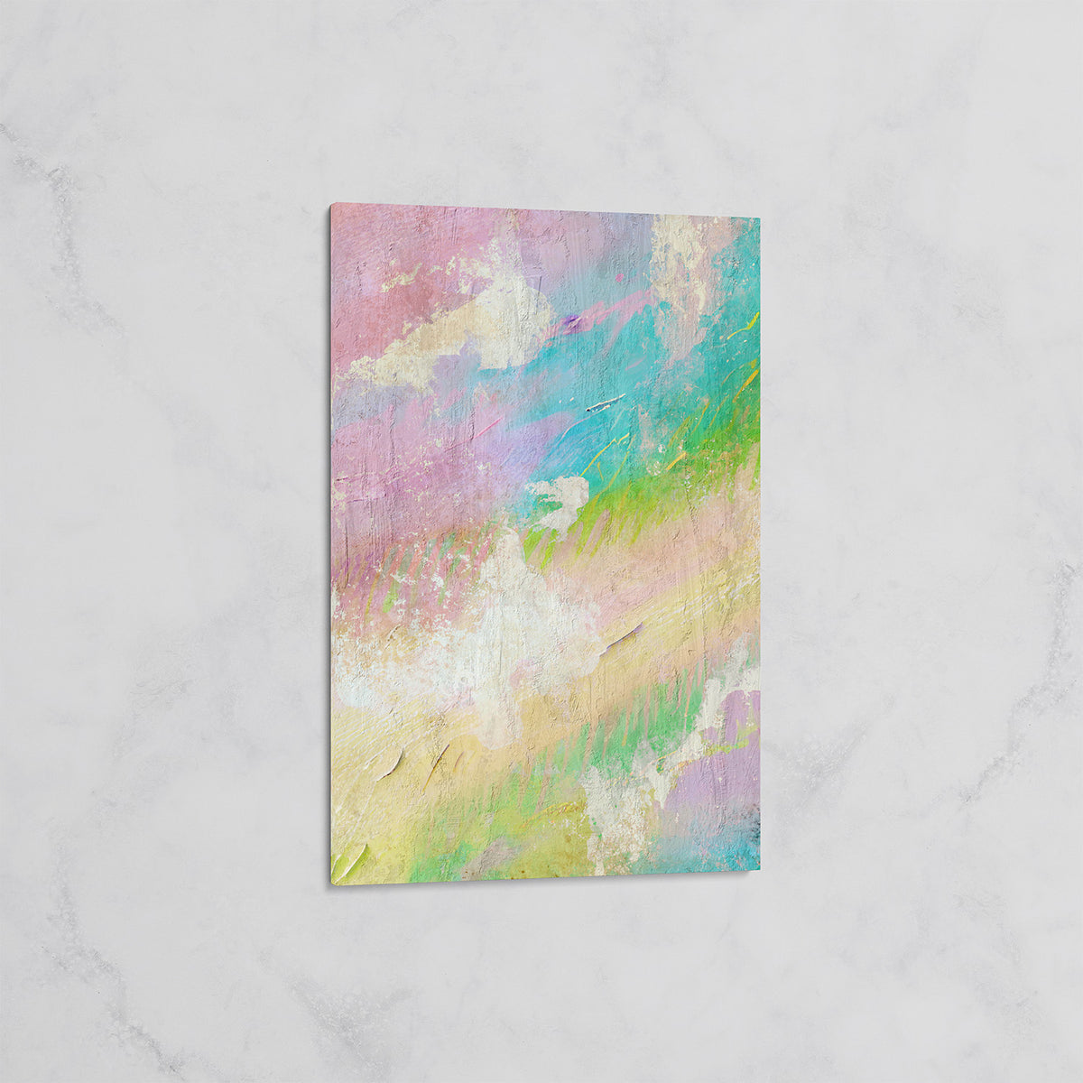 Tableau Abstrait Coloré – Douceur Pastel et Énergie Vibrante