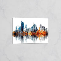 Tableau Skyline Abstrait – Déco Murale Moderne et Urbaine