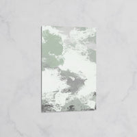 Tableau Abstrait Vert Sauge et Gris – Déco Murale Minimaliste