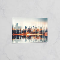 Skyline Moderne avec Reflets – Tableau mural décoratif Ville