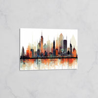 Skyline Urbaine Abstraite – Tableau mural décoratif Ville