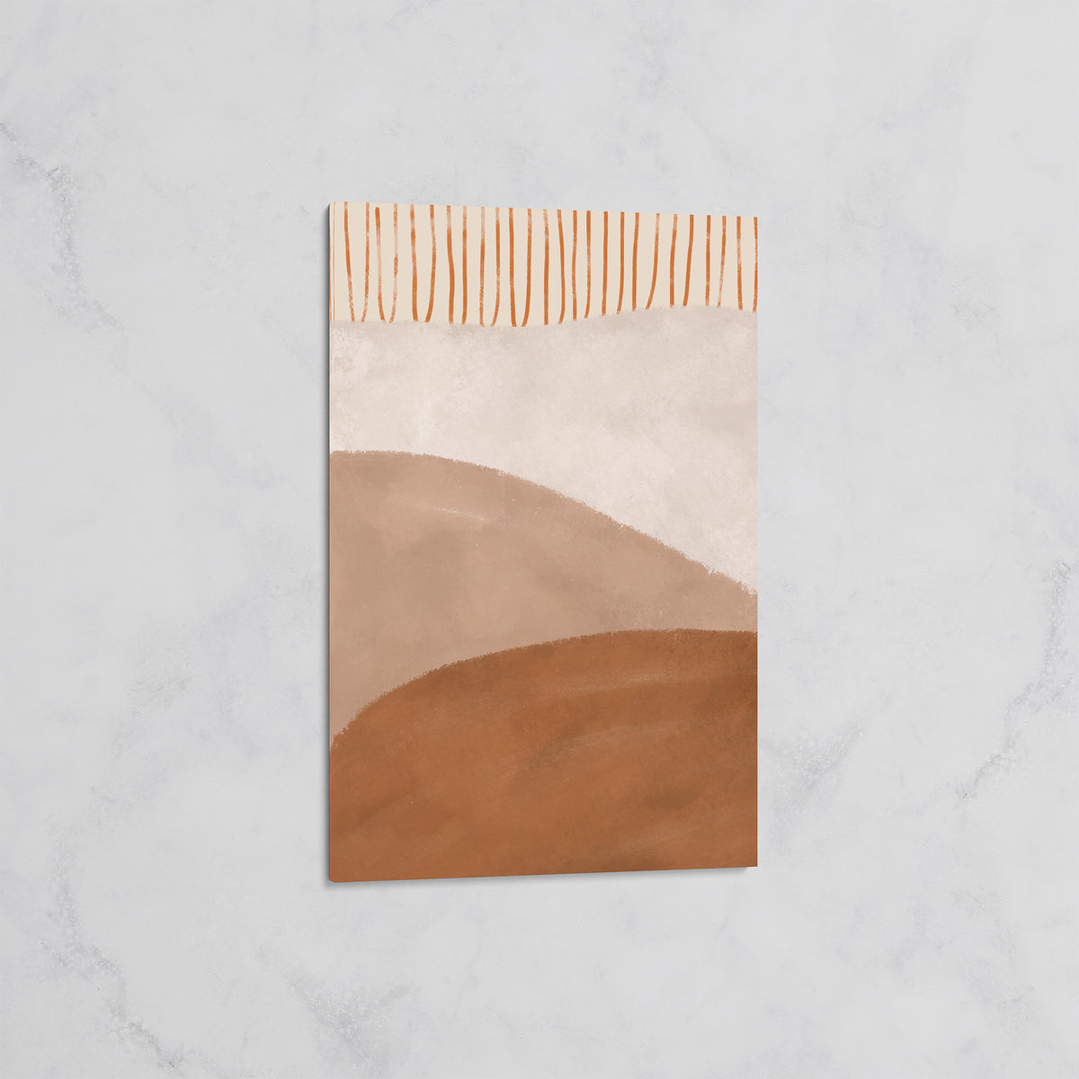 Tableau Abstrait Minimaliste – Déco Murale Tons Terre et Beige