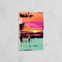 Tableau Abstrait Coloré – Déco Murale Moderne Orange, Rose et Vert
