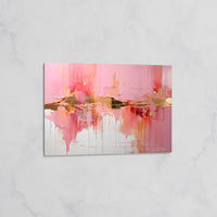 Abstrait Rose et Doré – Tableau mural décoratif Moderne