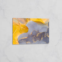 Abstrait Jaune et Bleu – Tableau mural décoratif Moderne