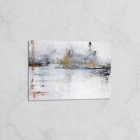 Abstrait Gris et Doré – Tableau mural décoratif Moderne