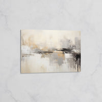 Abstrait Beige et Noir – Tableau mural décoratif Moderne