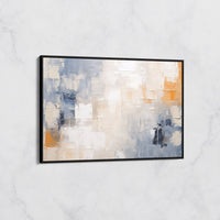 Tableau Abstrait Bleu et Orange – Art Mural Moderne