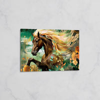 Tableau Cheval Élégant en Mouvement – Décoration Murale Moderne