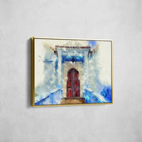 Impression d'Art Porte Bleue Marocaine