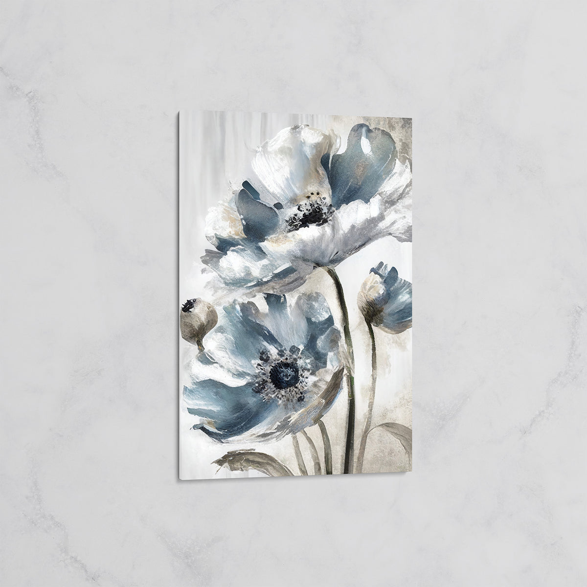 Tableau Papillon et Fleurs Pastel – Art Floral Poétique