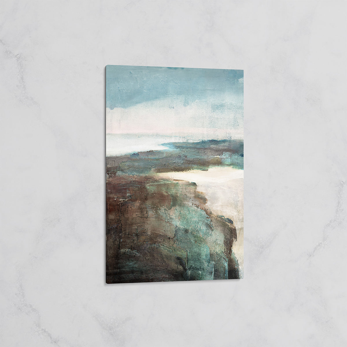 Tableau Paysage Abstrait Bord de Mer – Déco Murale Contemporaine