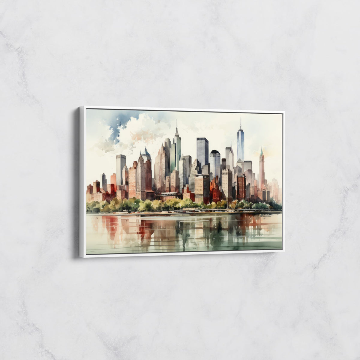 Tableau Skyline Urbain Éclatant