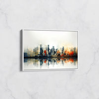 Tableau Abstrait Skyline Moderne