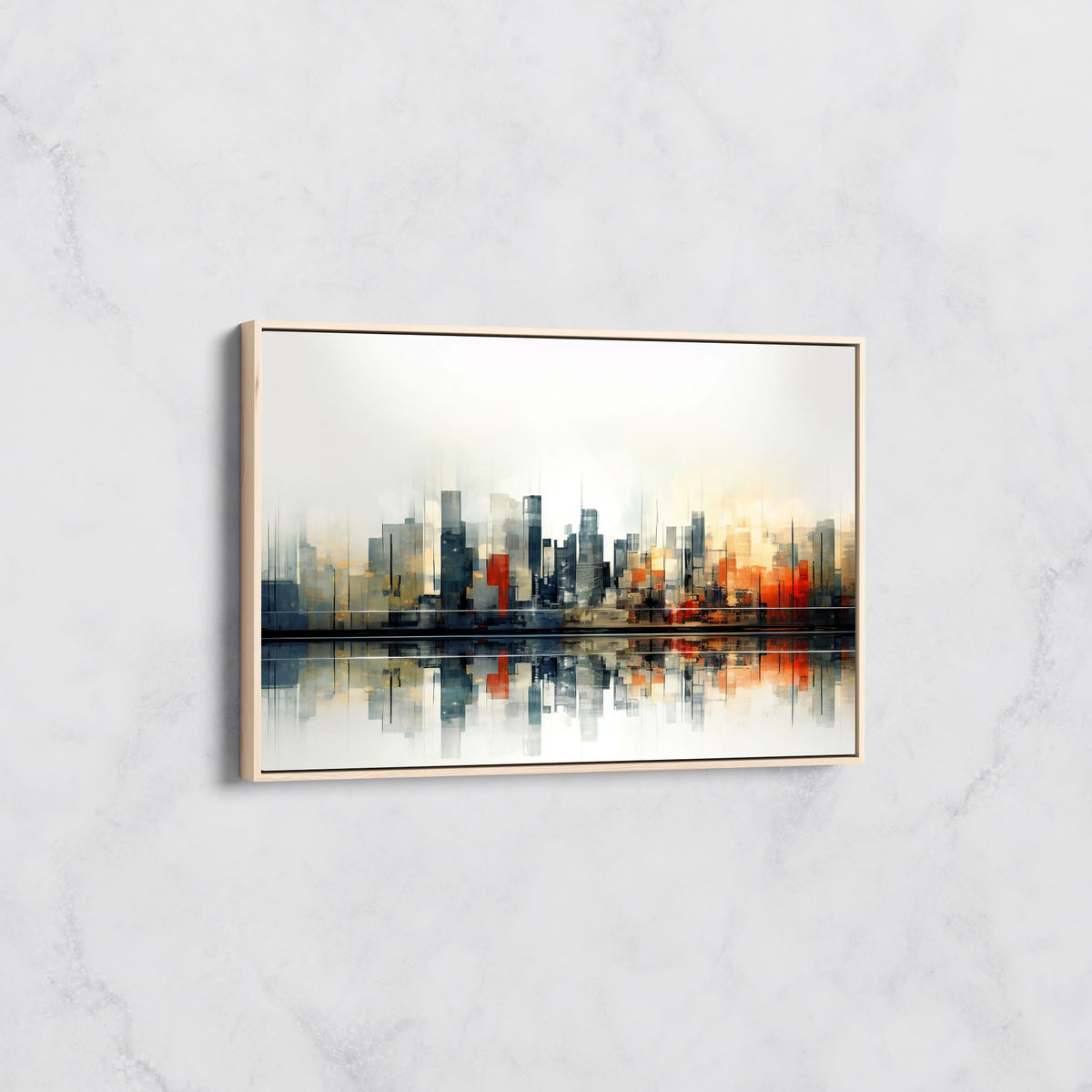 Tableau Abstrait Skyline Moderne