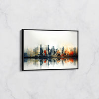 Tableau Abstrait Skyline Moderne