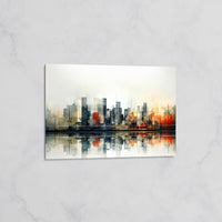 Tableau Abstrait Skyline Moderne