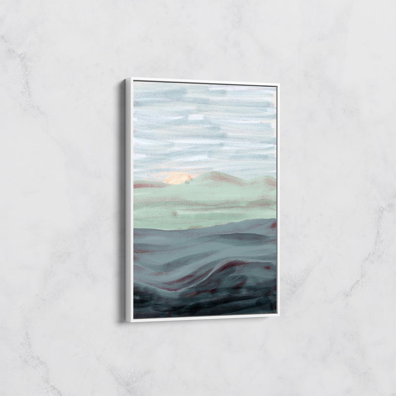 Tableau Paysage Abstrait – Déco Murale Nature et Coucher de Soleil