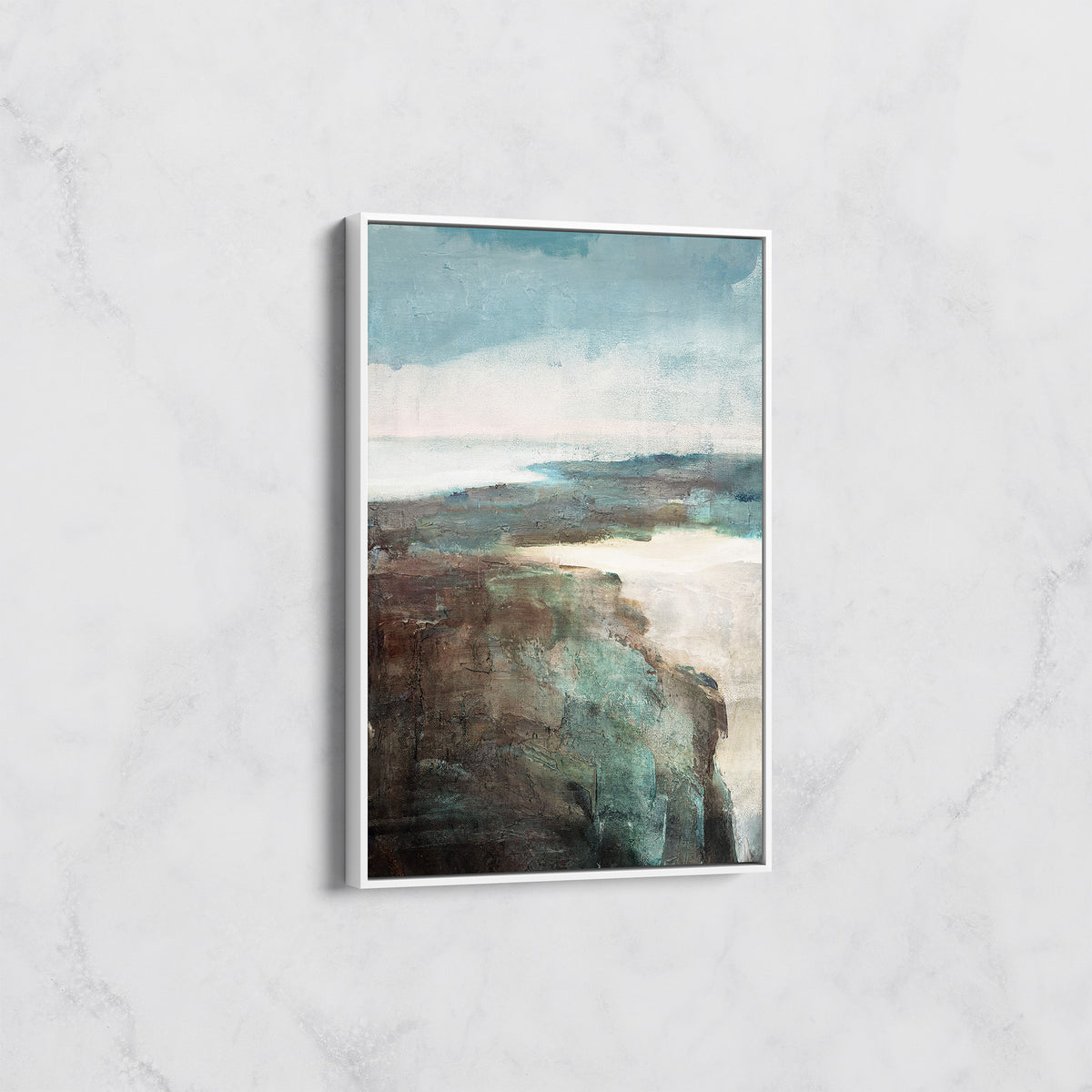 Tableau Paysage Abstrait Bord de Mer – Déco Murale Contemporaine