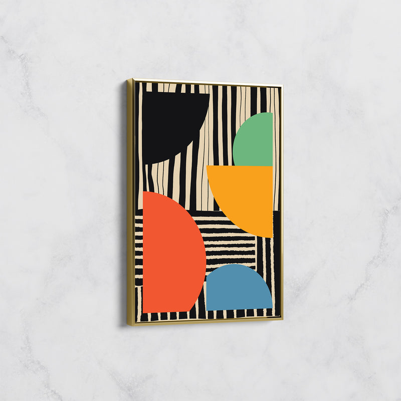 Tableau Abstrait Géométrique Coloré – Déco Murale Moderne et Dynamique