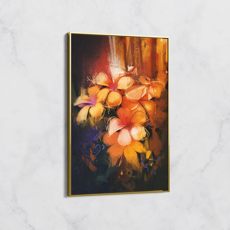Tableau Floral Abstrait – Fleurs Lumineuses Déco Murale