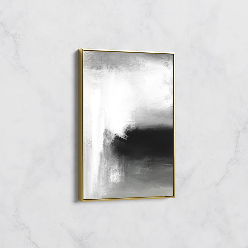 Tableau Abstrait Noir et Blanc – Déco Murale Minimaliste et Moderne