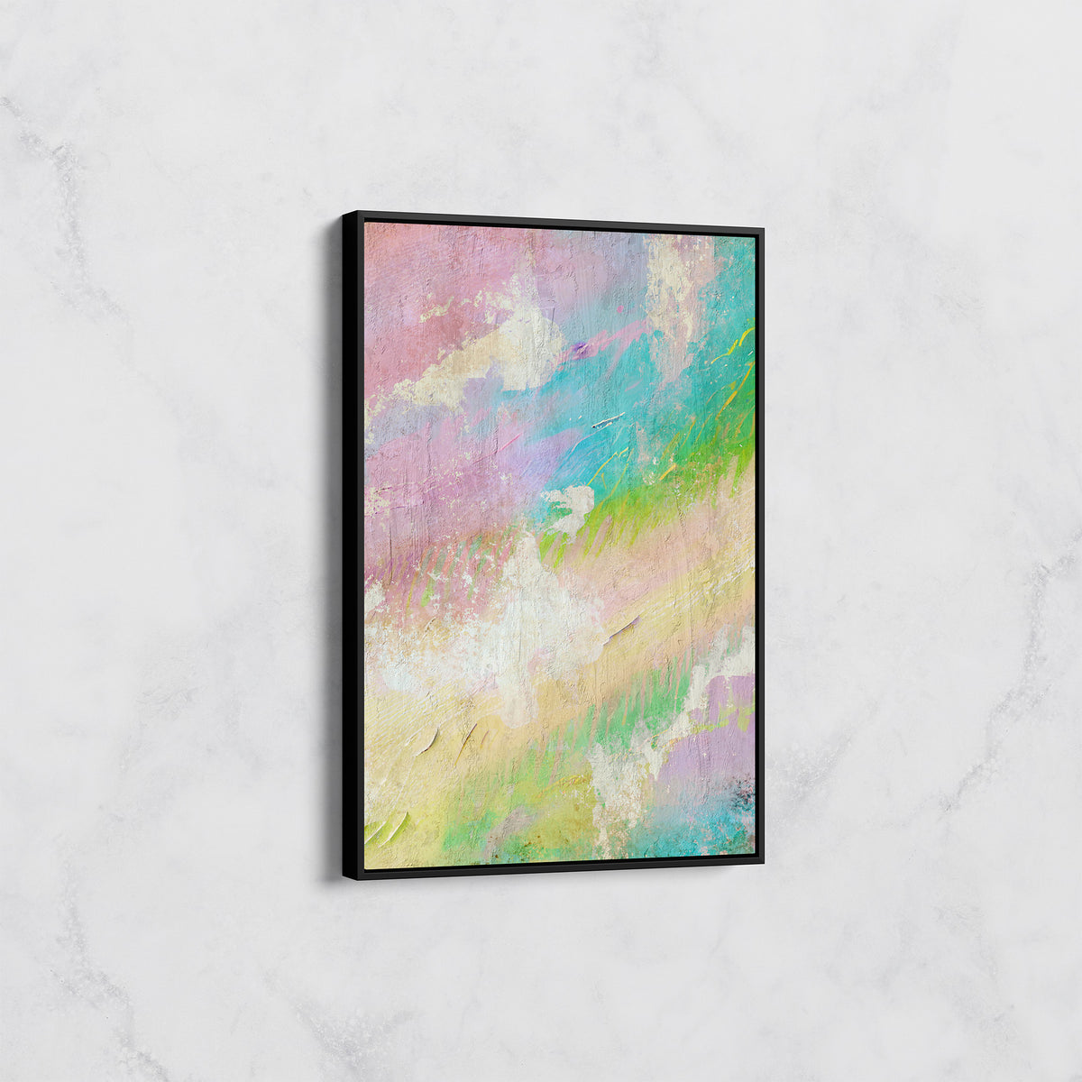 Tableau Abstrait Coloré – Douceur Pastel et Énergie Vibrante