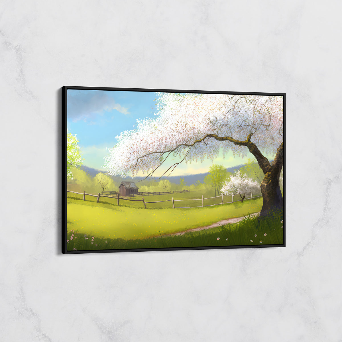 Paysage Printanier en Fleurs